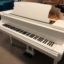 2_NEW Bright White Baby Grand Piano