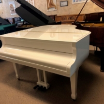 7_NEW Bright White Baby Grand Piano