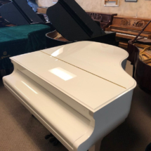 8_NEW Bright White Baby Grand Piano